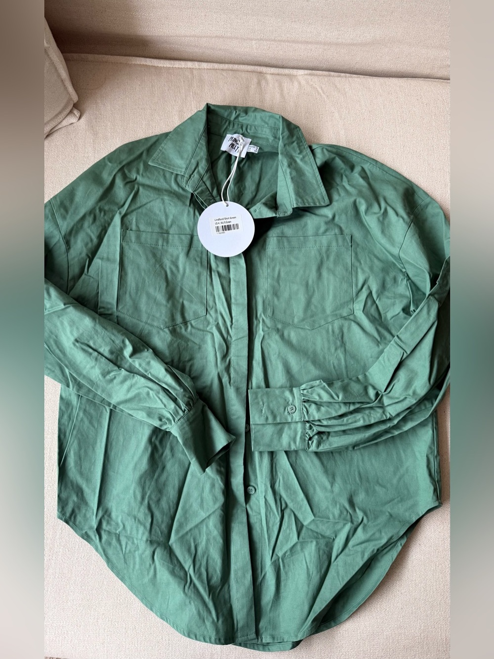 Women’s Green Utility Shirt Jacket - Lightweight Button-Up